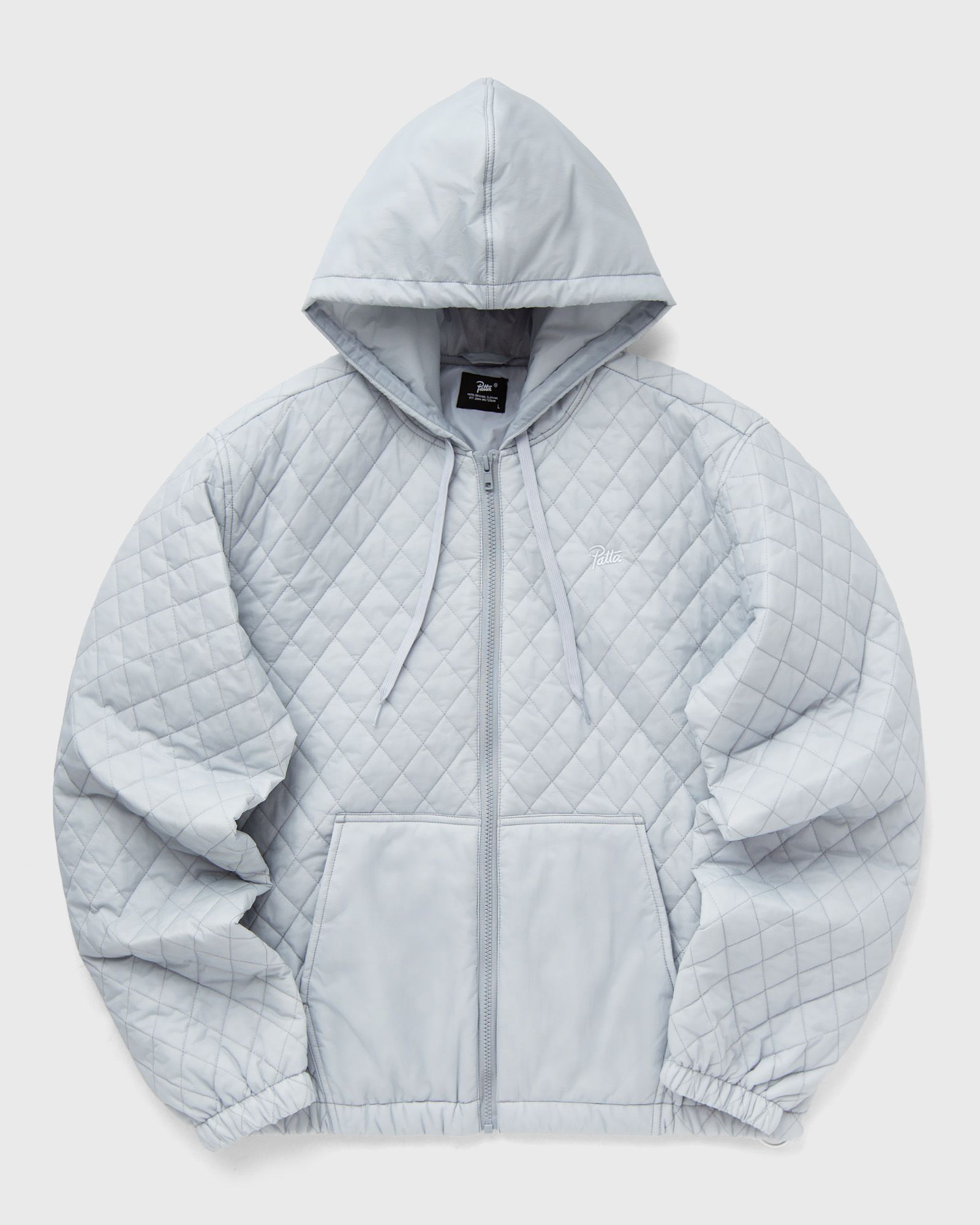 PATTA Insulated Quilted Hooded Jacket men Bomber Jackets|Windbreaker grey in Größe:L von PATTA