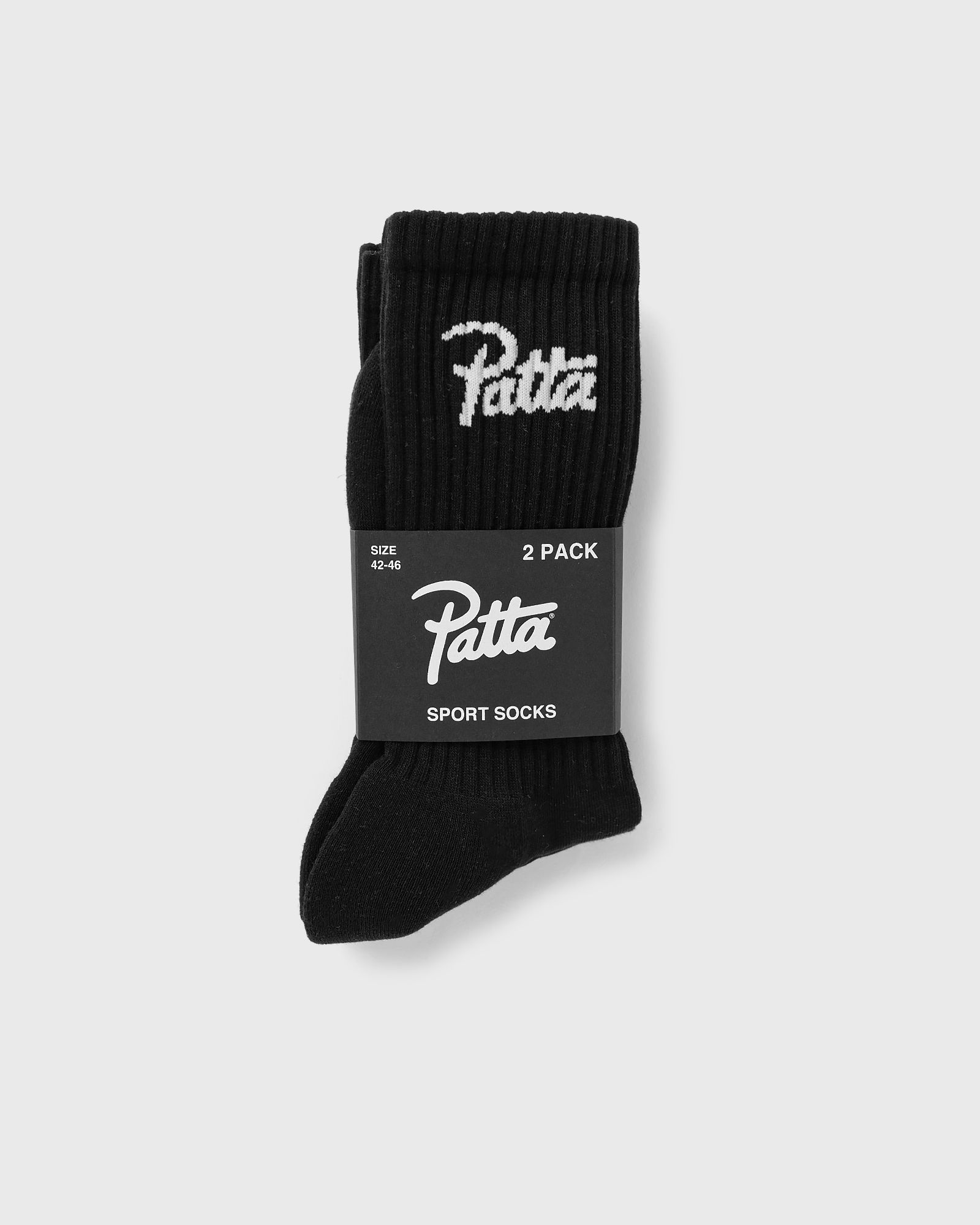 PATTA Script Logo Sport Socks (2-Pack) men Socks black in Größe:EU 38-42 von PATTA