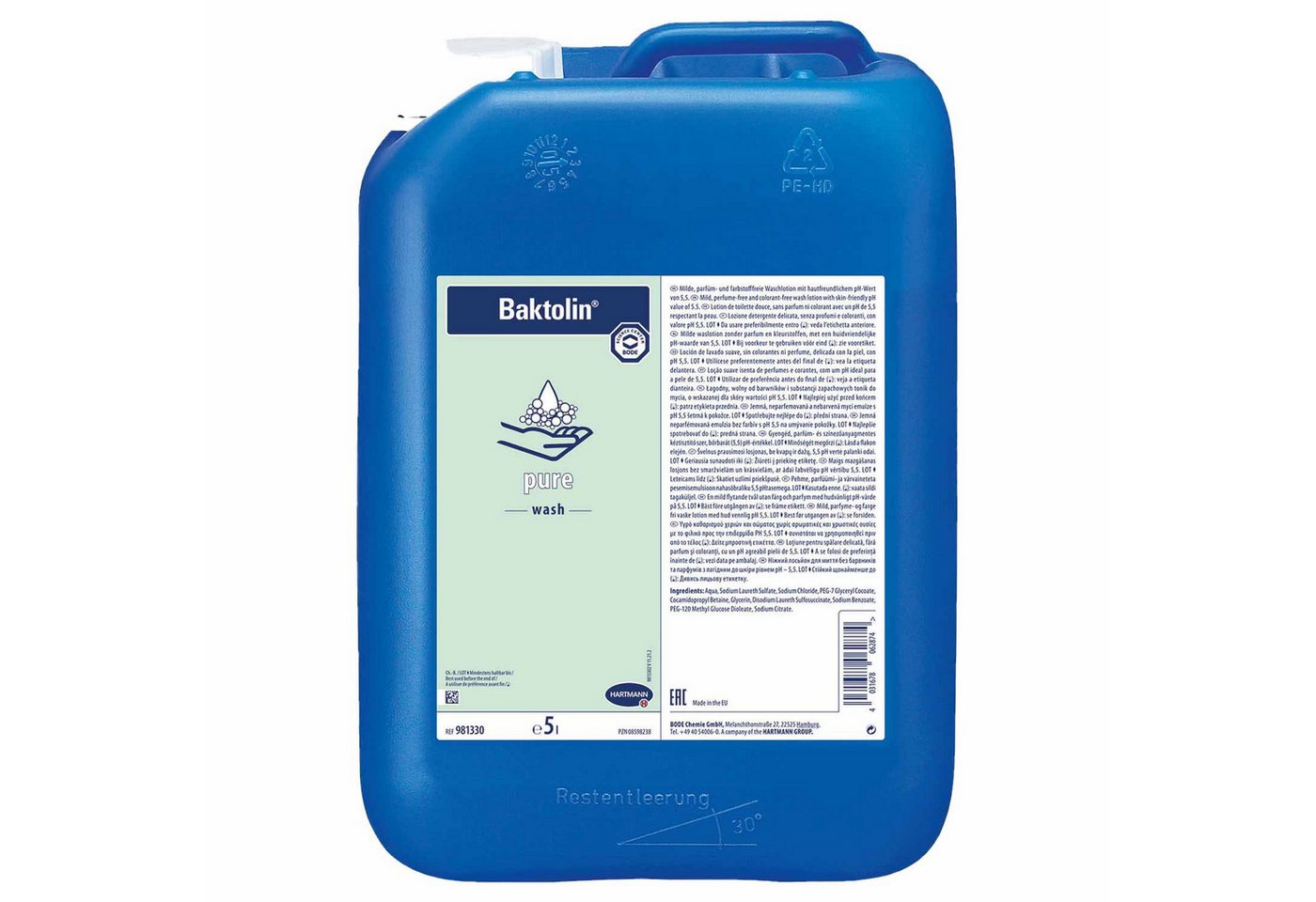 PAUL HARTMANN AG Handseife Baktolin® pure Waschlotion - 5 Liter von PAUL HARTMANN AG