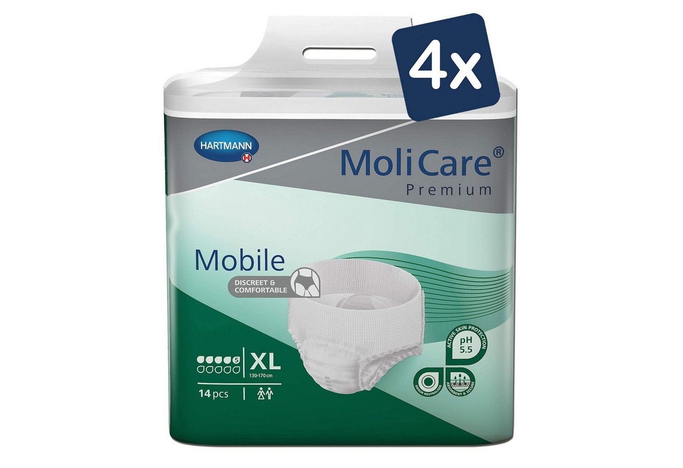 PAUL HARTMANN AG Inkontinenzslip 4x MoliCare Prem. Mobile 5 Tr XL - B07D5B3CQL PAUL HARTMANN AG Inkontinenzslip 4x MoliCare Prem. Mobile 5 Tr XL - B07D5B3CQL von PAUL HARTMANN AG