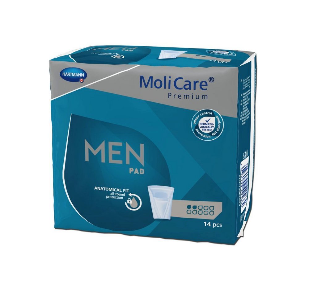 PAUL HARTMANN AG Inkontinenzslip 8x MoliCare P MEN Pad 3Tr - B07KPHK666, Packung von PAUL HARTMANN AG