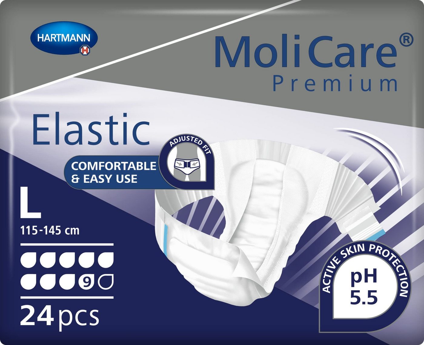 PAUL HARTMANN AG Wundpflaster MoliCare Premium Elastic 9 Tropfen, L, Packung von PAUL HARTMANN AG