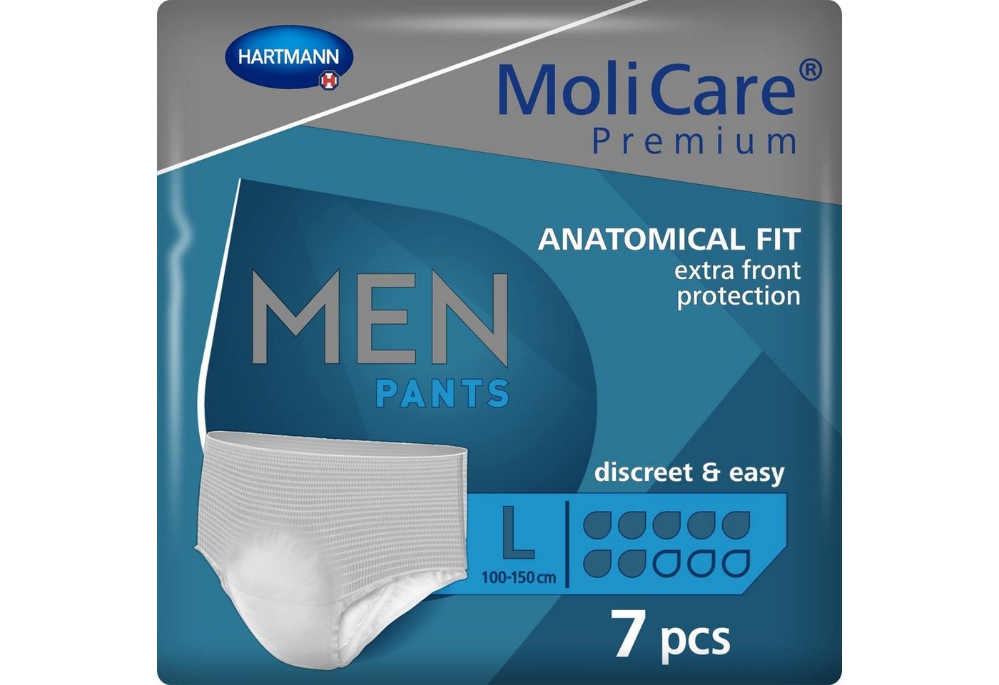PAUL HARTMANN AG Inkontinenzslip MoliCare Premium Men Pants 7 Tropfen L, 7 Stück, Packung von PAUL HARTMANN AG