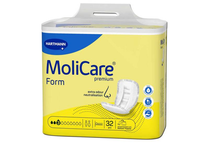 PAUL HARTMANN AG Inkontinenz-Einlage MoliCare® Premium Form - 3 Tropfen 4 x 32 Stück, 128-St. von PAUL HARTMANN AG
