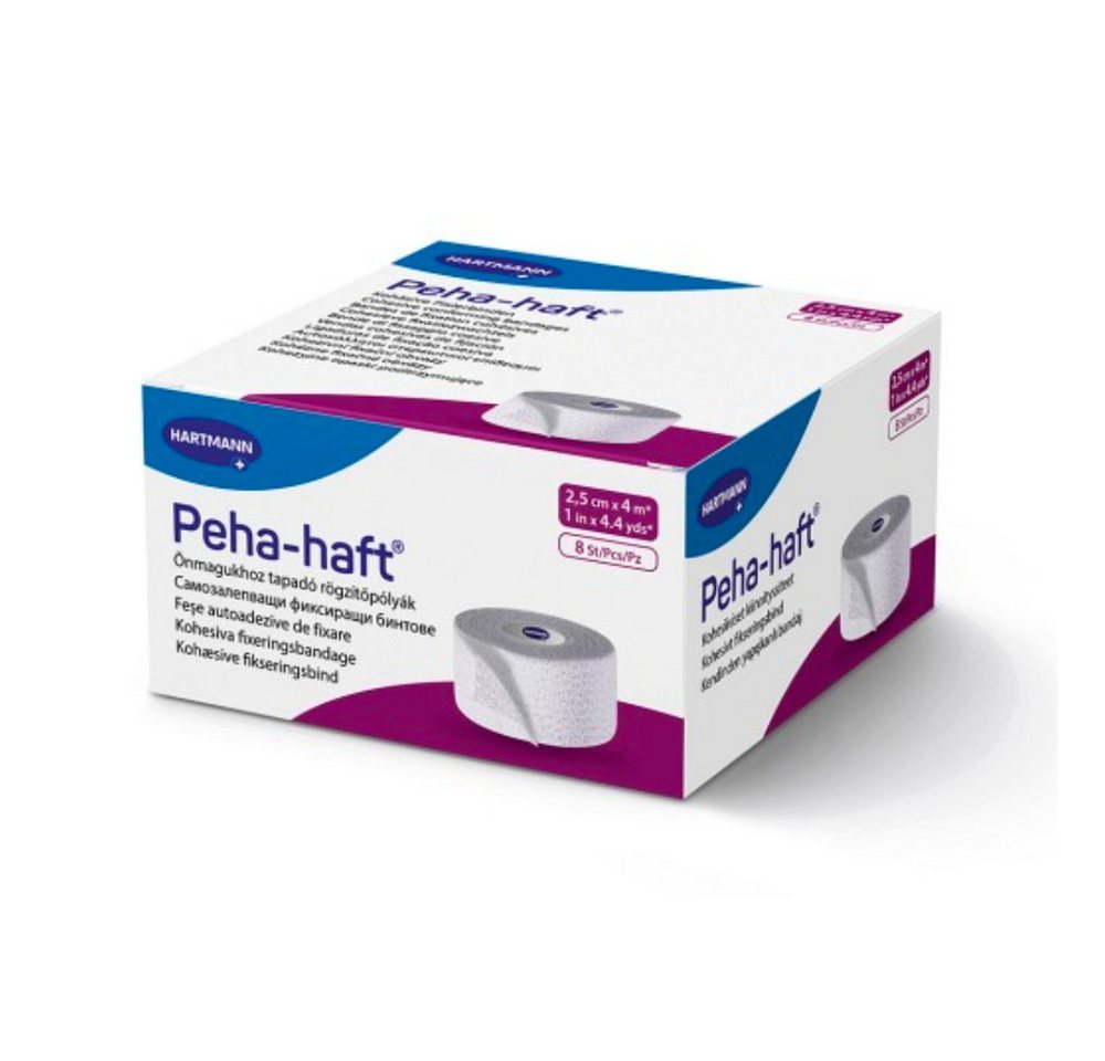 PAUL HARTMANN AG Haarband Hartmann Peha-haft® latexfrei Fixierbinde, 2,5 cm x 4 m - 8 Stk. von PAUL HARTMANN AG