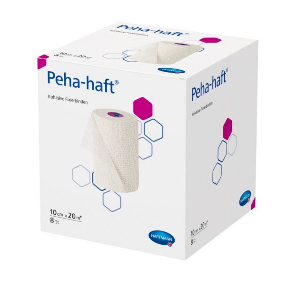 PAUL HARTMANN AG Haarband Hartmann Peha-haft® latexfrei Fixierbinde, 10 cm x 20 m - 8 Stk. von PAUL HARTMANN AG