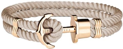 PAUL HEWITT Ankerarmband PHREP IP Gold Nylon Hazelnut, 17 cm von PAUL HEWITT