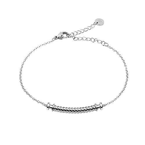 PAUL HEWITT Armkette Damen Silber Portside - Edelstahl Armband Damen mit Damen Schmuck Anhänger in Silber aus Edelstahl (Segeltau) von PAUL HEWITT