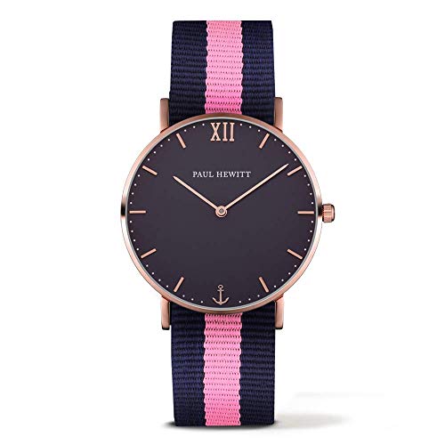 Paul Hewitt Unisex Analog Quarz Uhr mit Nylon Armband PH-SA-R-St-B-NLP-20 von PAUL HEWITT