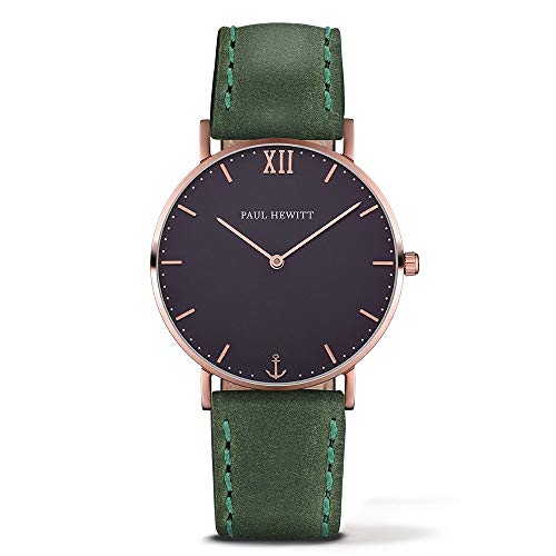 Paul Hewitt Unisex Analog Quarz Uhr mit Leder Armband PH-SA-R-St-B-12S von PAUL HEWITT