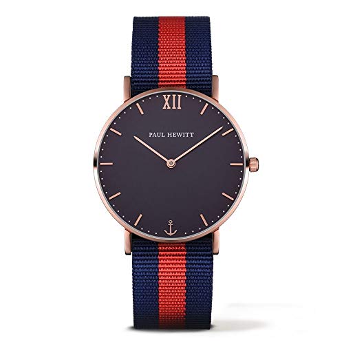 Paul Hewitt Unisex Analog Quarz Uhr mit Nylon Armband PH-SA-R-St-B-NR-20 von PAUL HEWITT