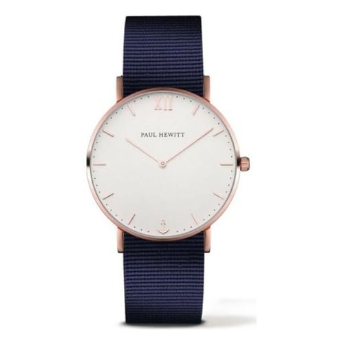 Paul Hewitt Unisex Analog Quarz Uhr mit Nylon Armband PH-SA-R-St-W-N-20S von PAUL HEWITT