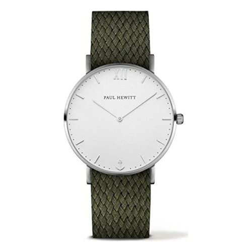 Paul Hewitt Unisex Erwachsene Analog Quarz Uhr mit Nylon Armband PH-SA-S-St-W-20S von PAUL HEWITT