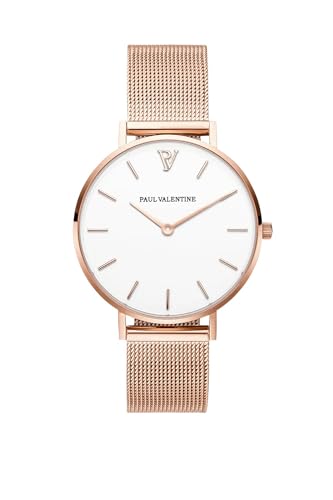 PAUL VALENTINE Damen Armbanduhr Marina Rose Gold MESH 32 MM PV32111 von PAUL VALENTINE