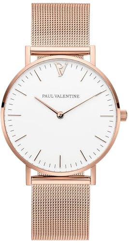 PAUL VALENTINE Damen Armbanduhr Marina Rose Gold MESH 38 MM PV38111 PAUL VALENTINE Damen Armbanduhr Marina Rose Gold MESH 38 MM PV38111 von PAUL VALENTINE