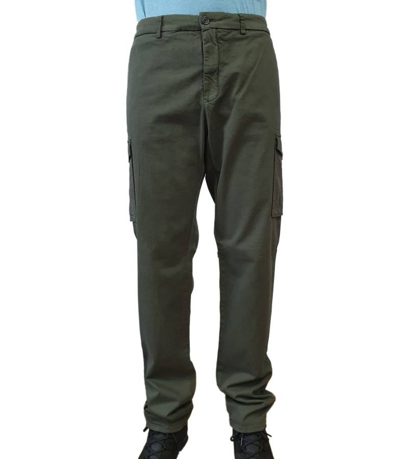 PAUL & SHARK Herren Cargo-Hose Regular Fit mit extra Beintaschen Chino-Hose 13314066 089 Oliv-Grün von PAUL & SHARK