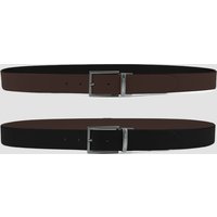 Paul & Shark Beidseitig nutzbarer Wendegürtel aus Leder in 100 von PAUL & SHARK