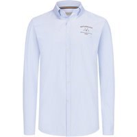 Paul & Shark Gestreiftes Oxfordhemd mit Logo-Stickerei, Riviera von PAUL & SHARK