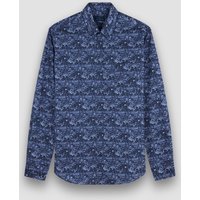 Paul & Shark Glattes Hemd mit floralem Print und Button Down-Kragen in 43 von PAUL & SHARK