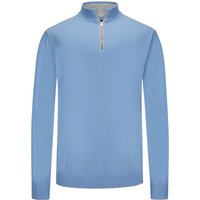 Paul & Shark Leichter Troyer mit kontrastfarbenen Leder-Details von PAUL & SHARK