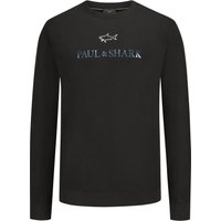 Paul & Shark Sweatshirt aus Lyocell-Mix mit Metallic-Logo von PAUL & SHARK