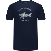 Paul & Shark T-Shirt mit Logo-Print in gemalter Optik von PAUL & SHARK