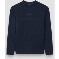 Paul & Shark Weiches Sweatshirt mit geflocktem Label-Schriftzug in XXL von PAUL & SHARK