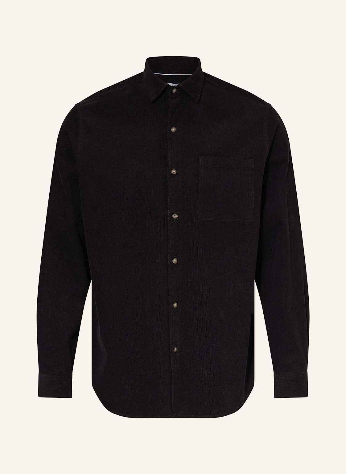 Paul Cordhemd Comfort Fit schwarz von PAUL