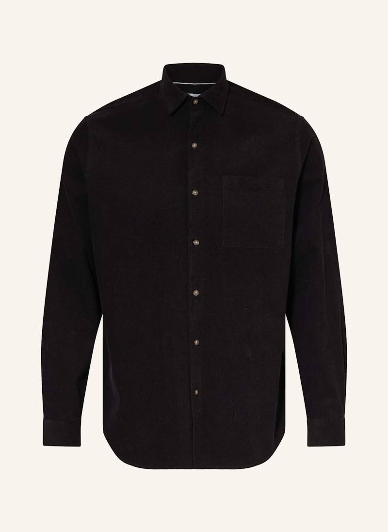 Paul Cordhemd Comfort Fit schwarz von PAUL