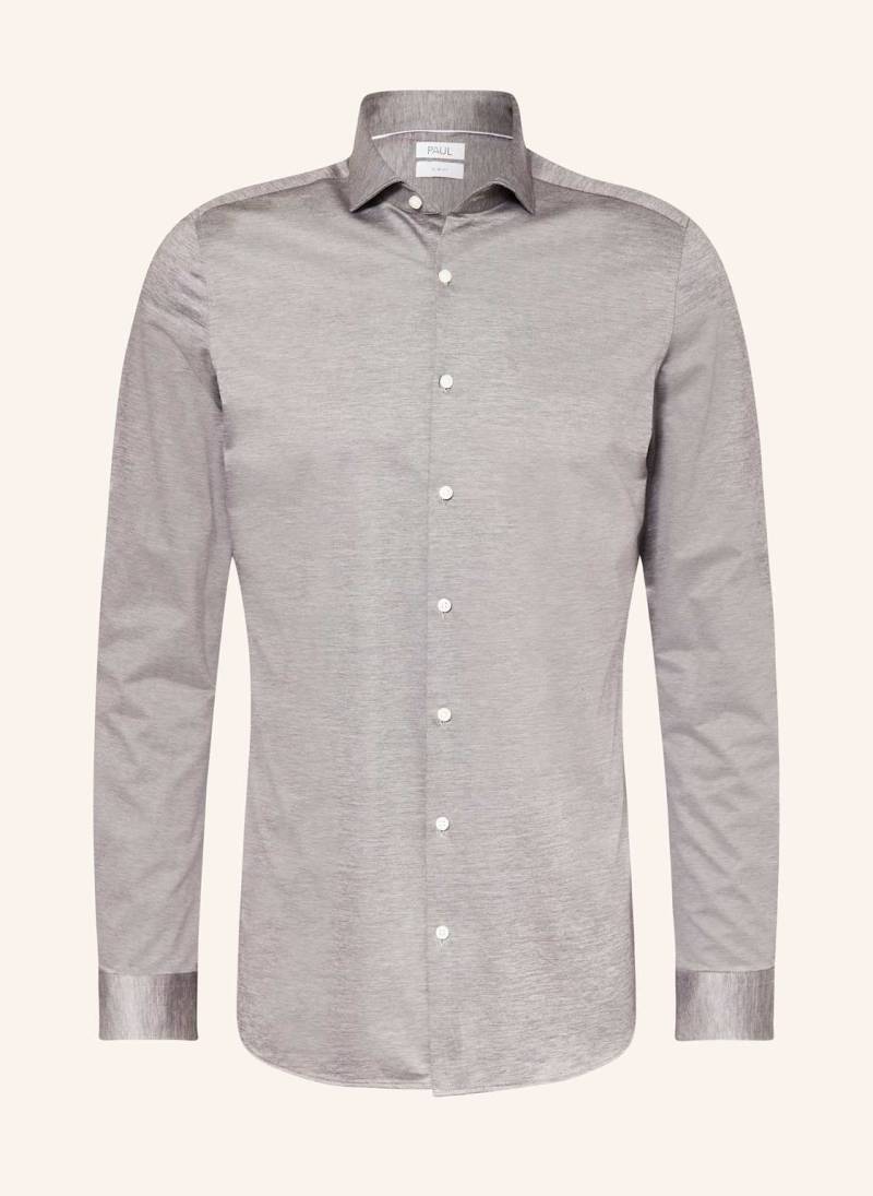 Paul Hemd Slim Fit Mit Extralangem Arm braun von PAUL