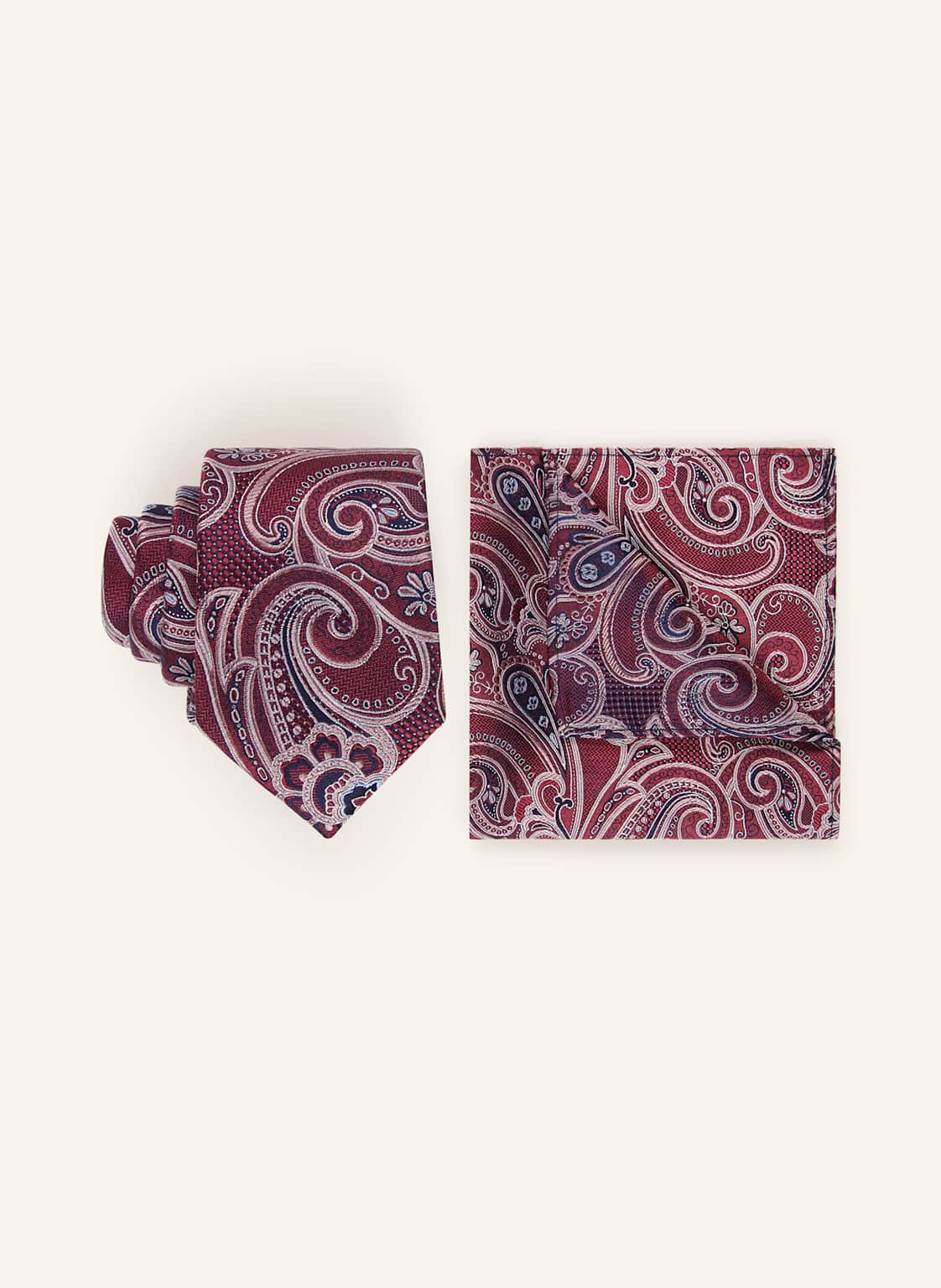 Paul Set: Krawatte Und Einstecktuch rot von PAUL