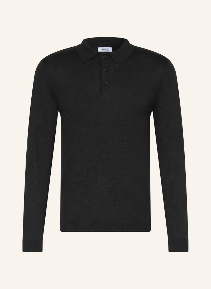 Paul Strick-Poloshirt schwarz von PAUL