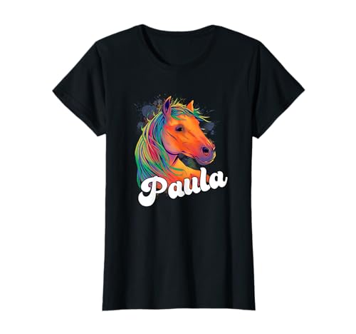 PAULA - Schöner Mädchen Name mit tollen Pferd T-Shirt von PAULA Tochter Enkel Geburtstag Geschenkideen
