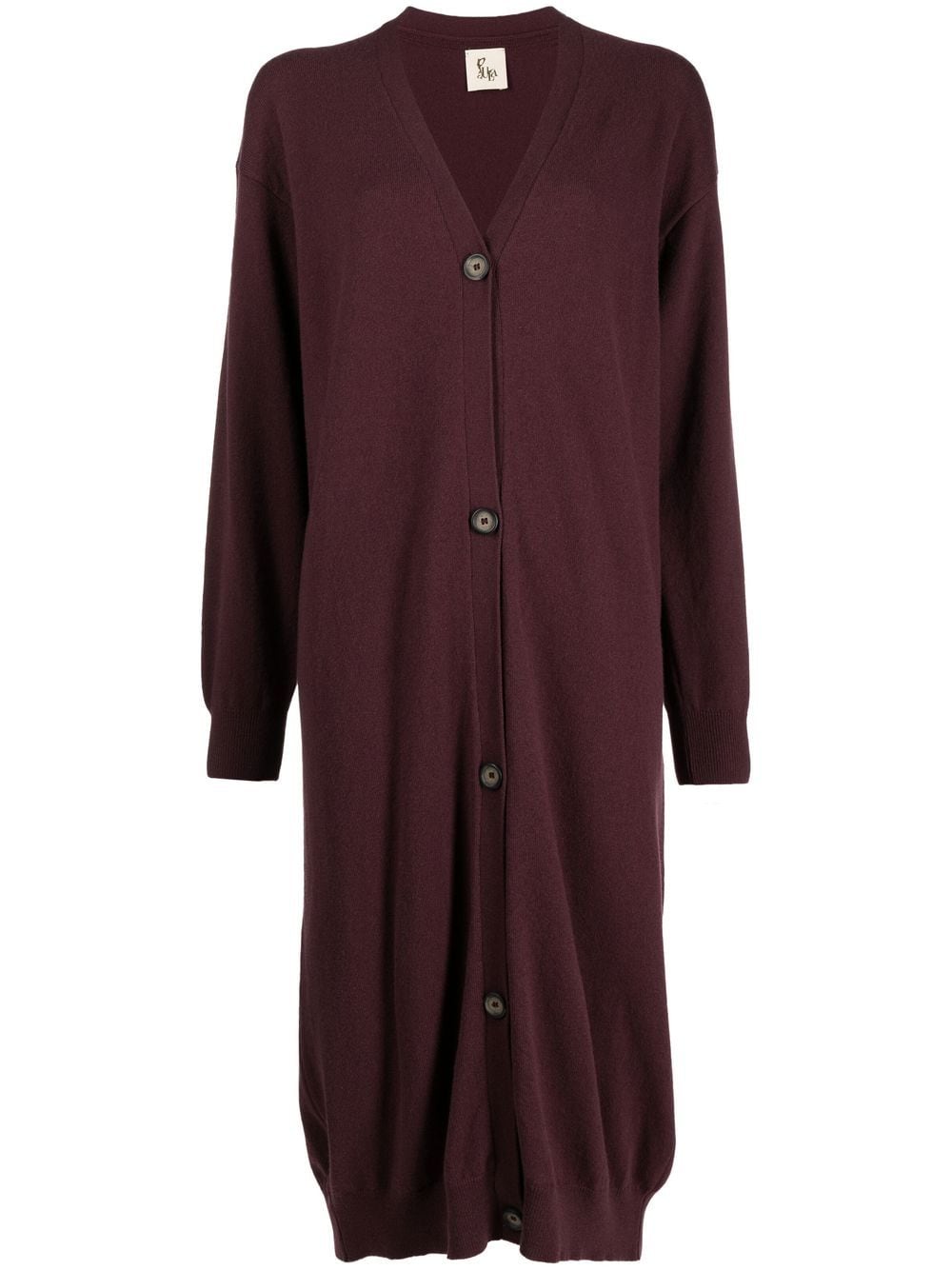 PAULA Langer Cardigan aus Kaschmir - Violett von PAULA