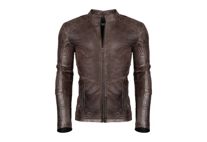 PAULGOS Lederjacke Herren Jacke Übergangsjacke Biker Look 100% Echtleder D3 von PAULGOS
