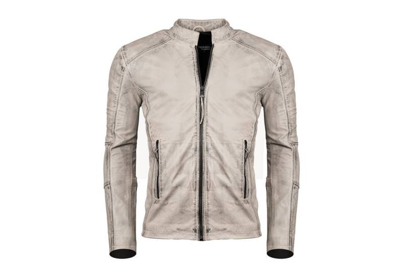 PAULGOS Lederjacke Herren Jacke Übergangsjacke Biker Look 100% Echtleder D3 von PAULGOS