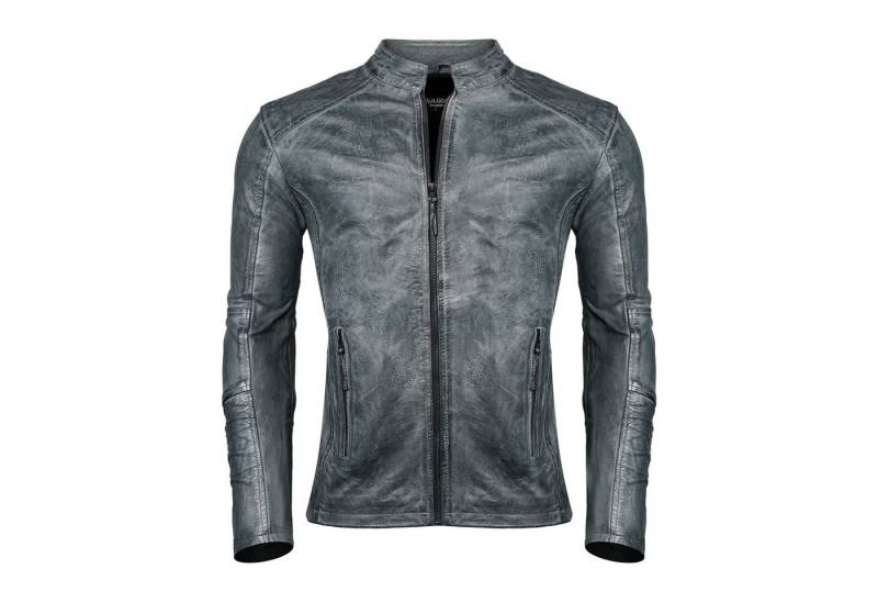 PAULGOS Lederjacke Herren Jacke Übergangsjacke Biker Look 100% Echtleder D3 von PAULGOS