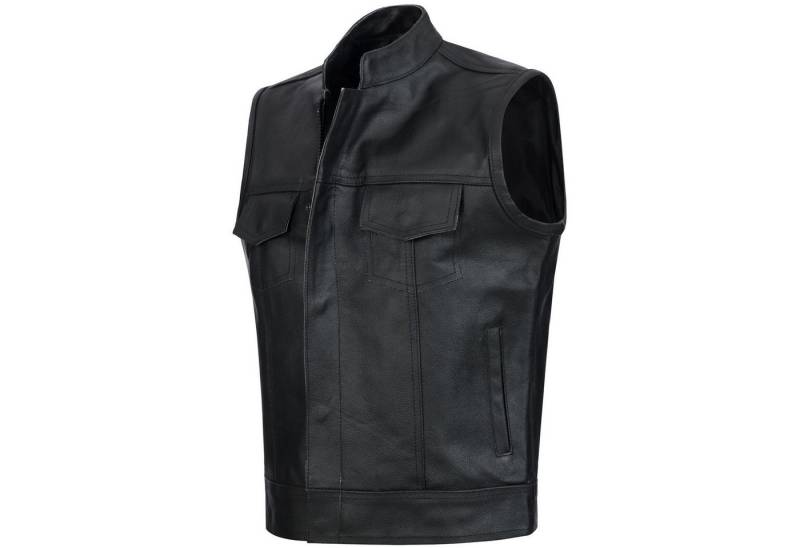 PAULGOS Motorradweste Lederweste Biker Kutte Clubweste Chopper Weste 100% Echtleder - BW4 von PAULGOS