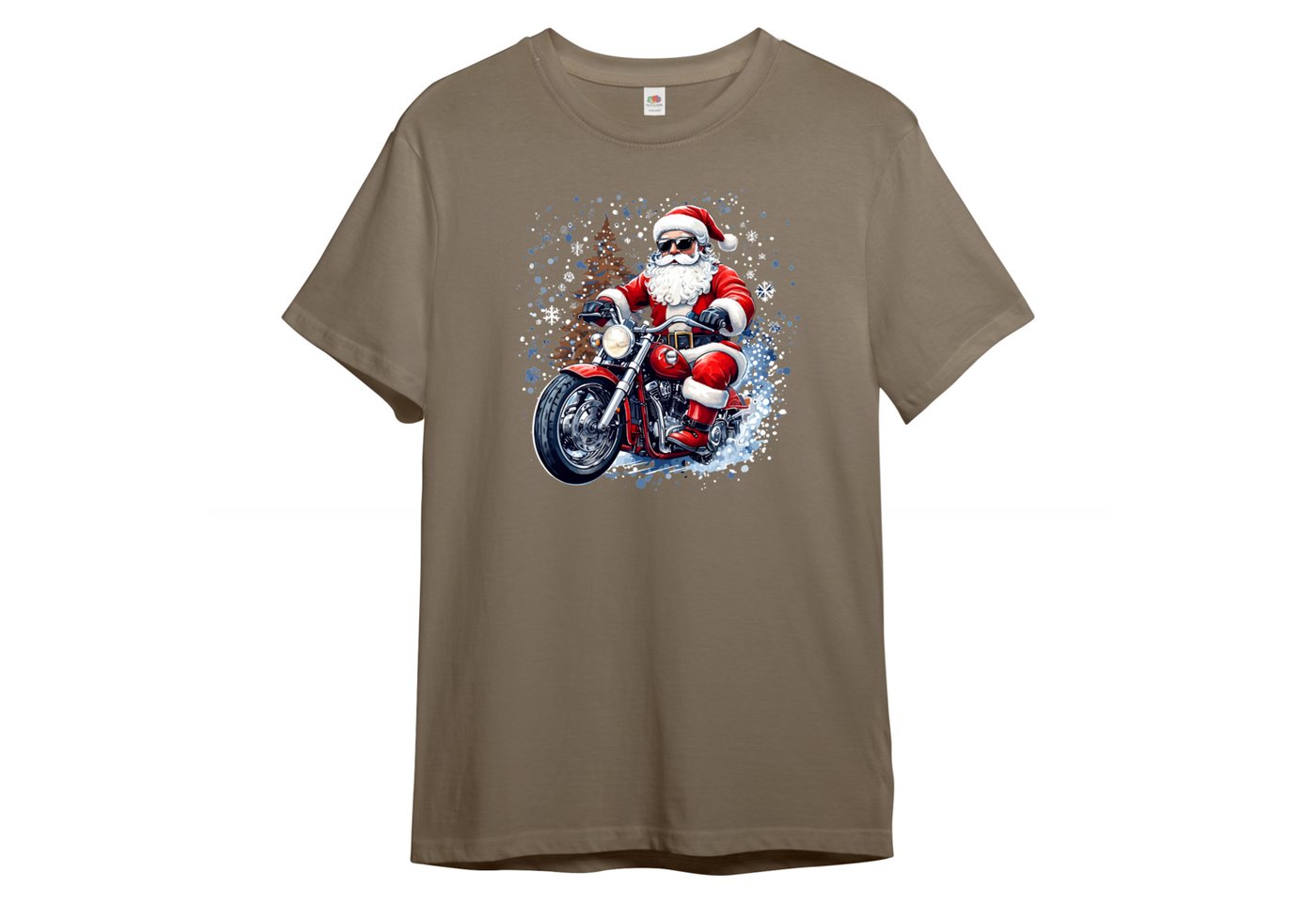 PAULGOS Print-Shirt Herren T-Shirt "Biker Santa" von PAULGOS