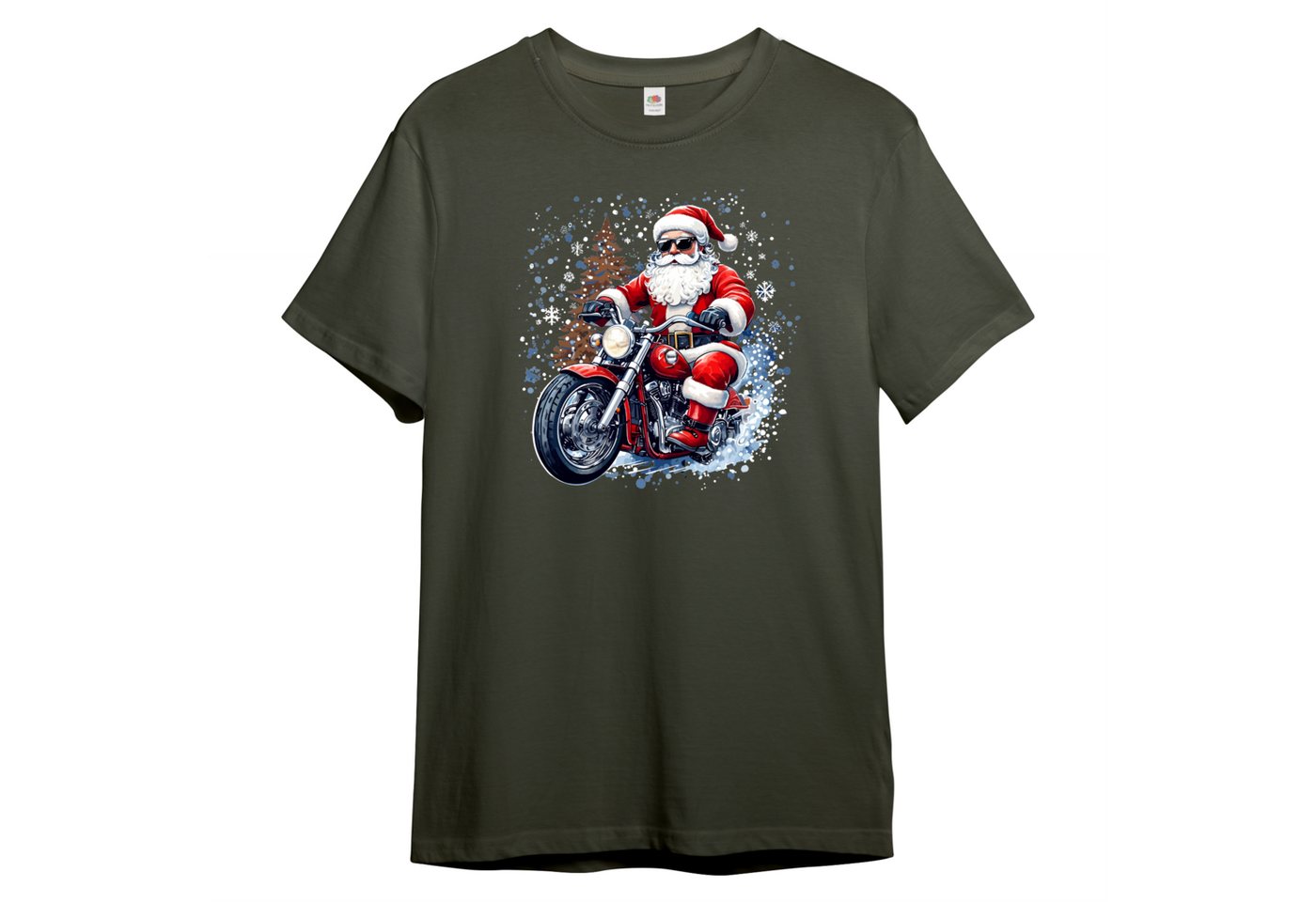 PAULGOS Print-Shirt Herren T-Shirt "Biker Santa" von PAULGOS