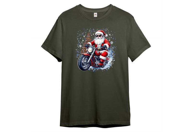 PAULGOS Print-Shirt Herren T-Shirt "Biker Santa" von PAULGOS