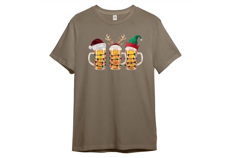 PAULGOS Print-Shirt Herren T-Shirt "Die Biertrinker - Weihnachtsbande" von PAULGOS