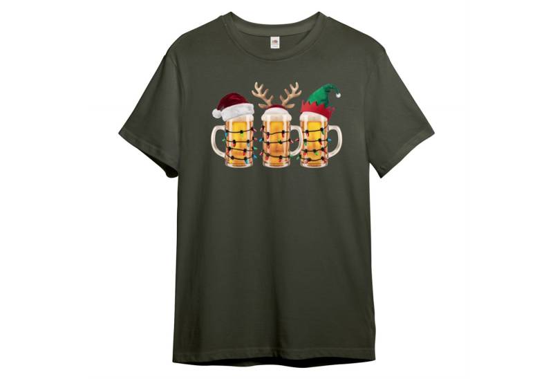 PAULGOS Print-Shirt Herren T-Shirt "Die Biertrinker - Weihnachtsbande" von PAULGOS