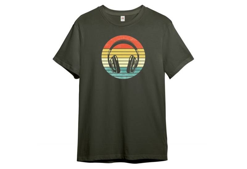 PAULGOS Print-Shirt Herren T-Shirt "Retro Kopfhörer" von PAULGOS