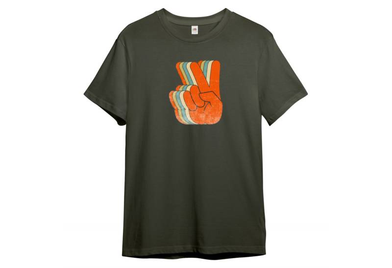 PAULGOS Print-Shirt Herren T-Shirt "Retro PEACE" von PAULGOS