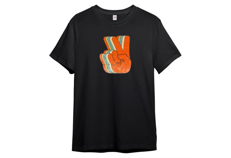 PAULGOS Print-Shirt Herren T-Shirt "Retro PEACE" von PAULGOS