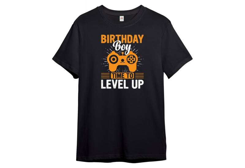PAULGOS T-Shirt Kinder T-Shirt, Geburtstag Level up von PAULGOS