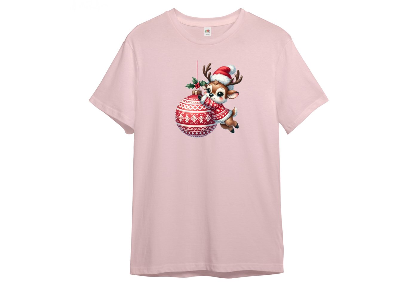 PAULGOS T-Shirt Kinder T-Shirt, Rentier mit Weihnachtskugel PAULGOS T-Shirt Kinder T-Shirt, Rentier mit Weihnachtskugel von PAULGOS