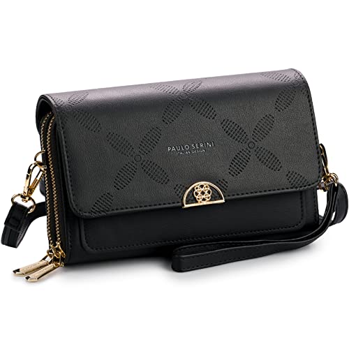 PAULO SERINI® Umhängetasche für Damen - Handy, Geldbörse, Clutch, Handtasche - Damenhandtaschen, Handtaschen - Geburtstagsgeschenke für Damen von PAULO SERINI