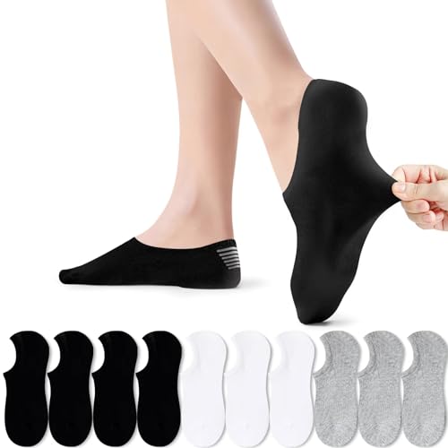 PAUNEW Socken Damen Sneakr Socken 39-42 10 Paar Schwarz Weiß grau von PAUNEW